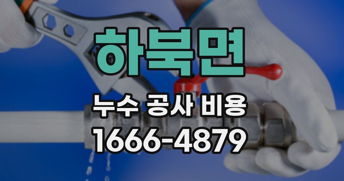 하북면 누수 공사 비용