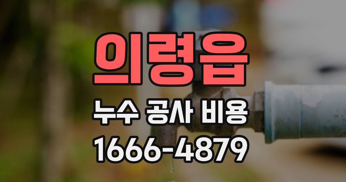 의령읍 누수 공사 비용