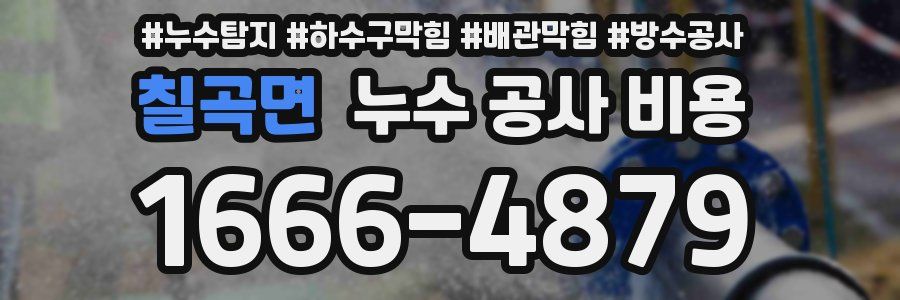 칠곡면 누수 공사 비용