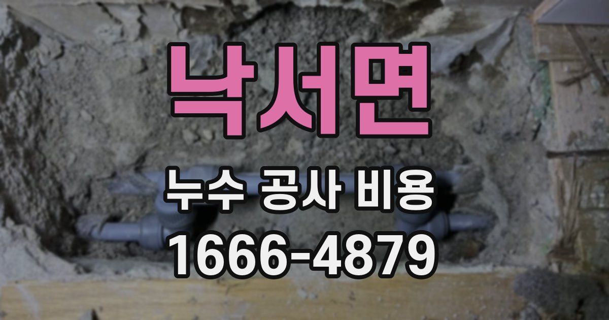 낙서면 누수 공사 비용