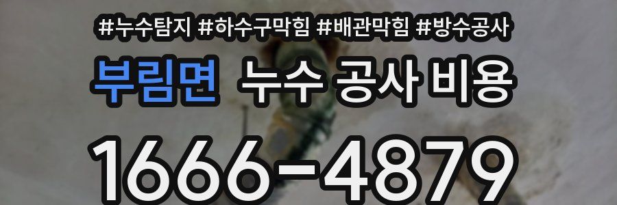 부림면 누수 공사 비용