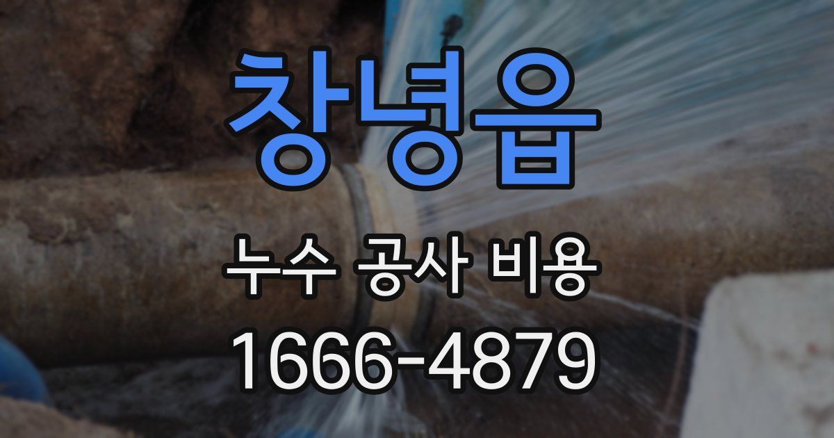 창녕읍 누수 공사 비용