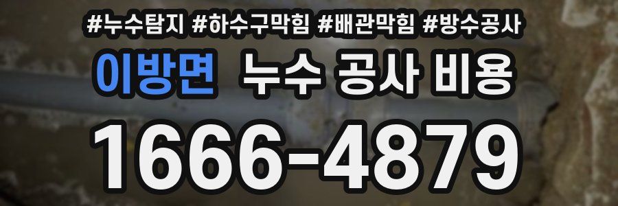 이방면 누수 공사 비용