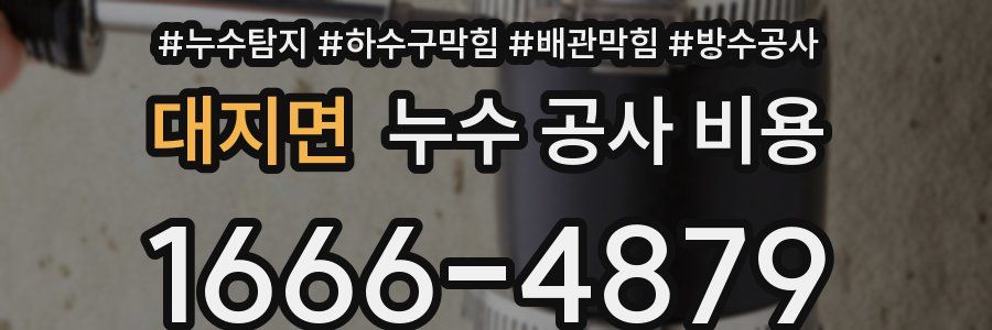 대지면 누수 공사 비용