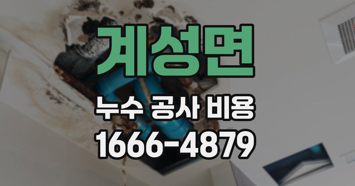 계성면 누수 공사 비용