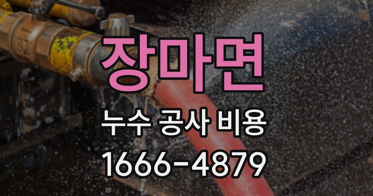 장마면 누수 공사 비용