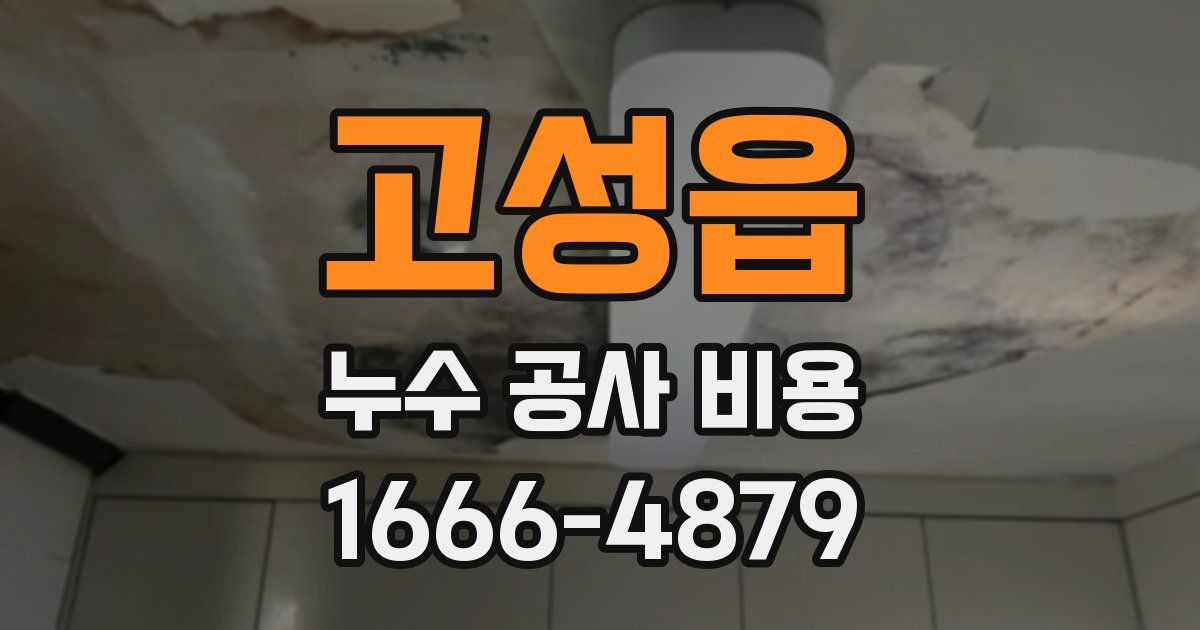 고성읍 누수 공사 비용
