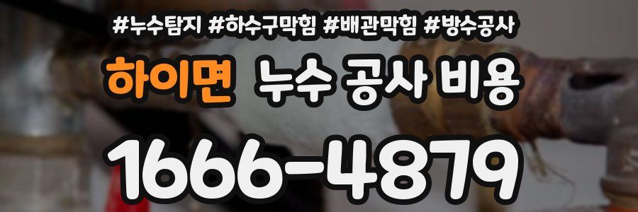 하이면 누수 공사 비용