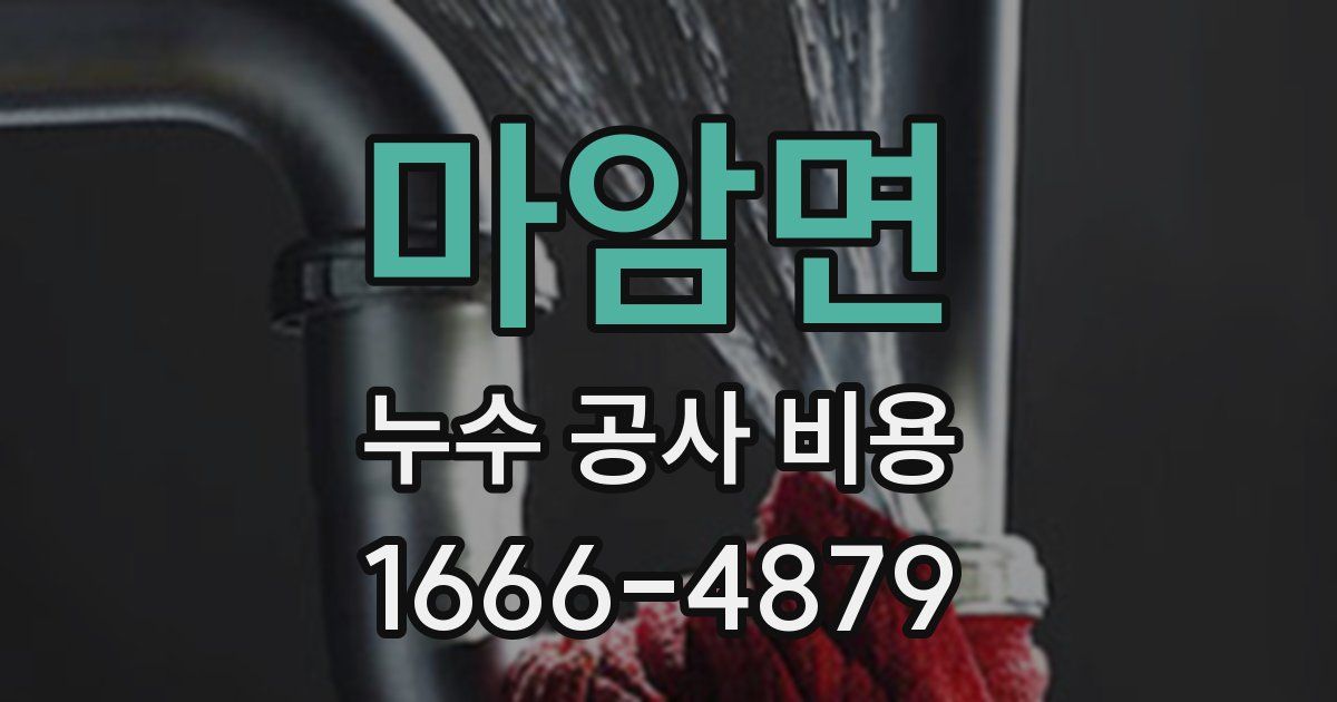 마암면 누수 공사 비용