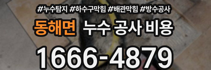 동해면 누수 공사 비용