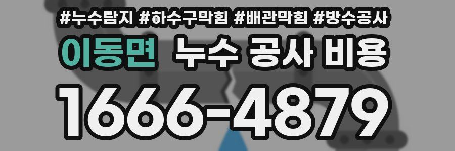 이동면 누수 공사 비용