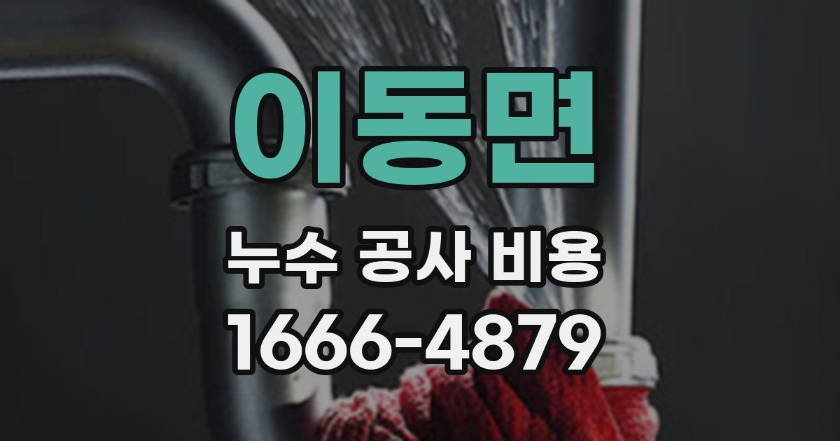 이동면 누수 공사 비용