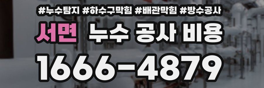 서면 누수 공사 비용