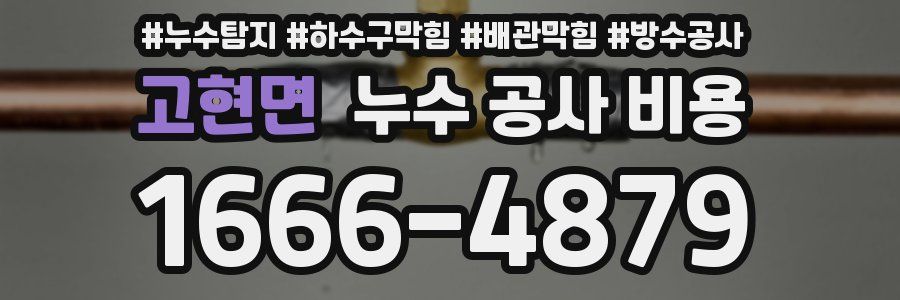 고현면 누수 공사 비용