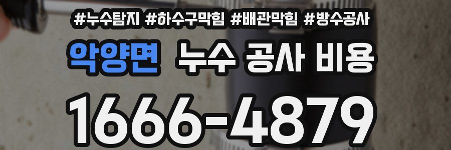 악양면 누수 공사 비용