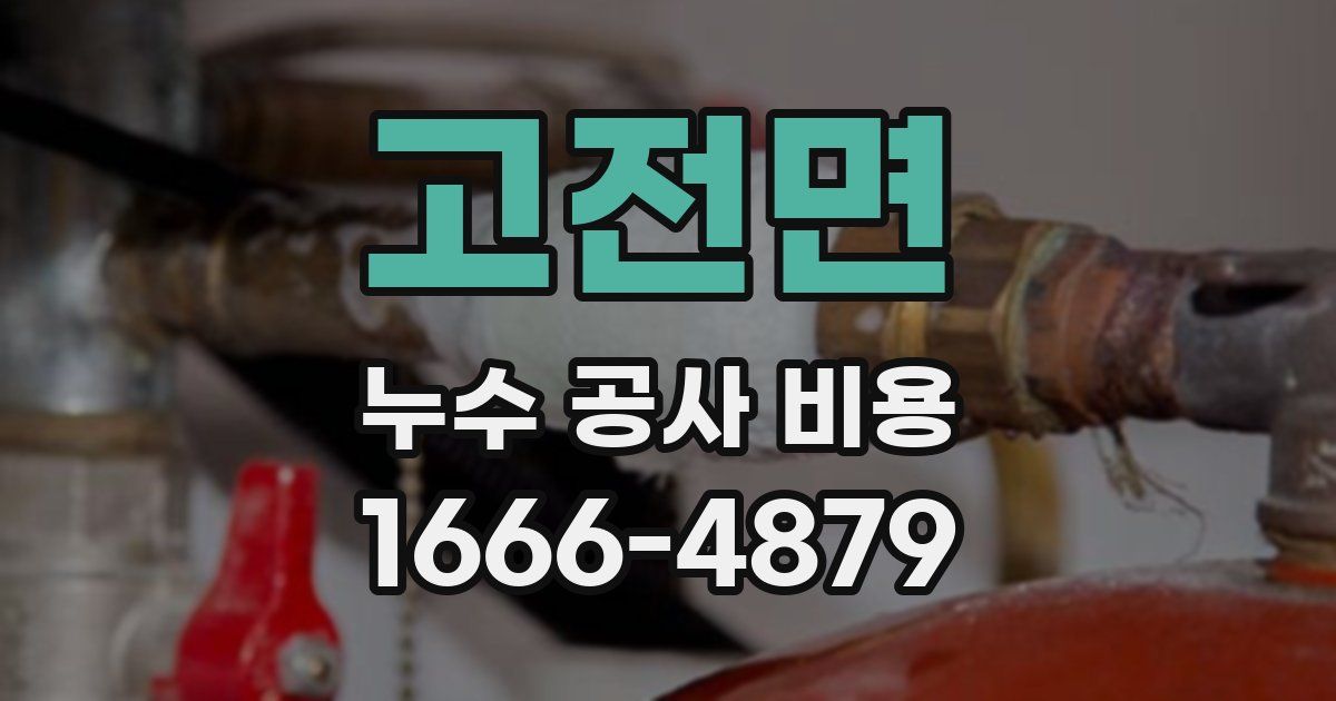 고전면 누수 공사 비용