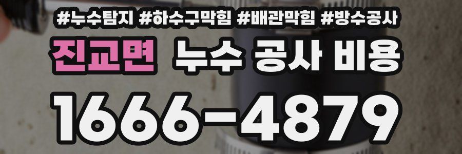 진교면 누수 공사 비용