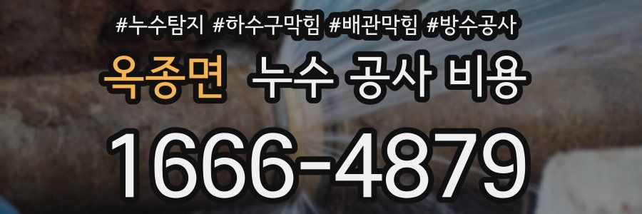 옥종면 누수 공사 비용