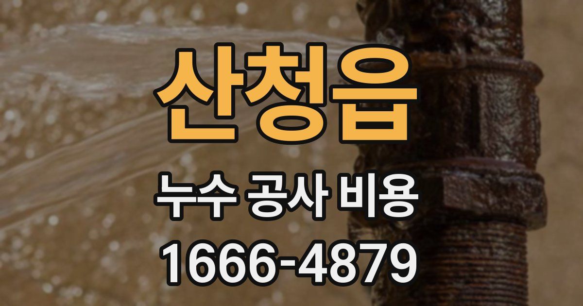 산청읍 누수 공사 비용