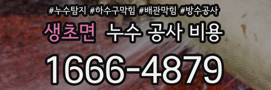생초면 누수 공사 비용
