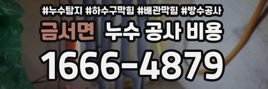 금서면 누수 공사 비용