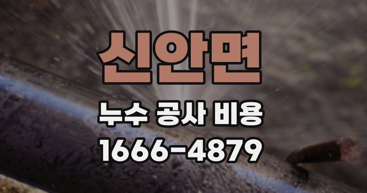 신안면 누수 공사 비용