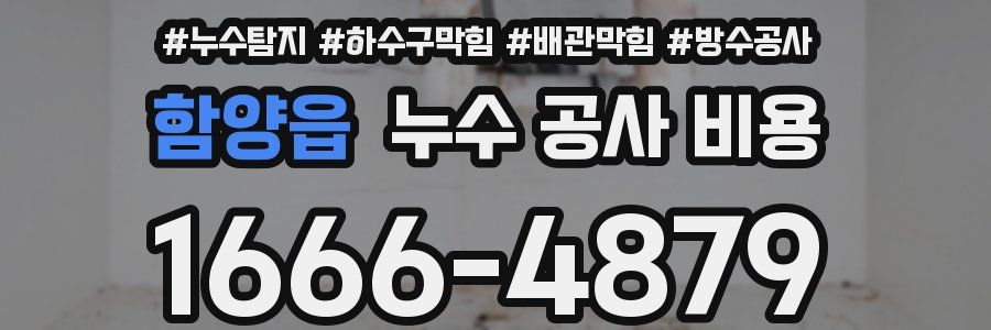 함양읍 누수 공사 비용