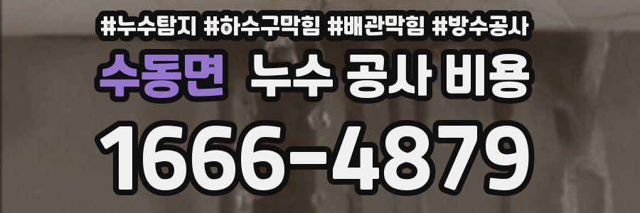 수동면 누수 공사 비용