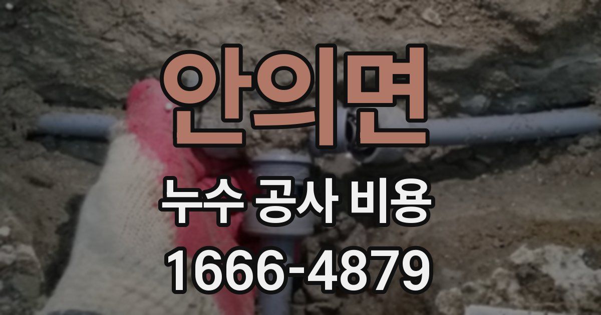 안의면 누수 공사 비용