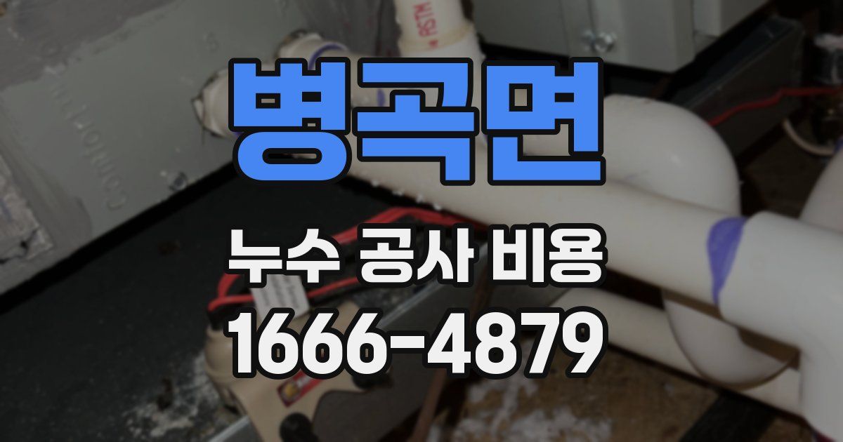 병곡면 누수 공사 비용