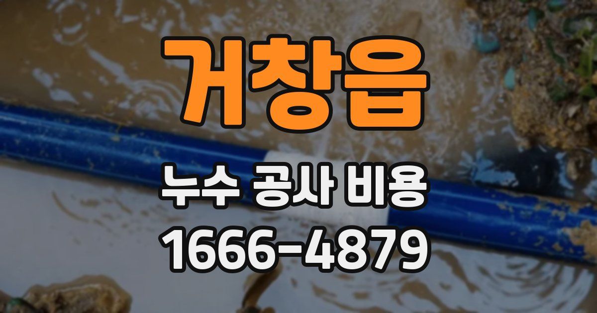거창읍 누수 공사 비용