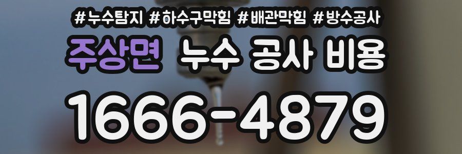 주상면 누수 공사 비용