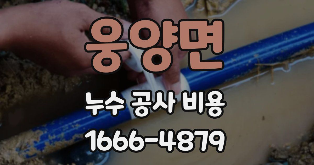 웅양면 누수 공사 비용