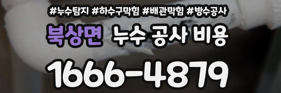 북상면 누수 공사 비용