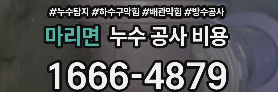 마리면 누수 공사 비용