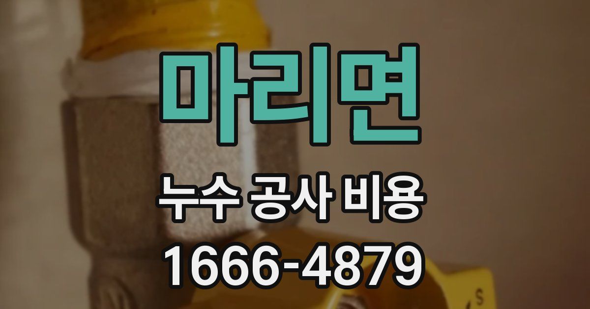 마리면 누수 공사 비용