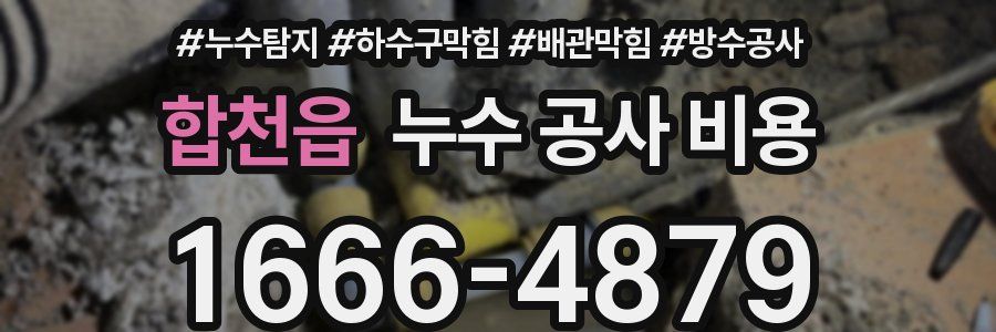 합천읍 누수 공사 비용