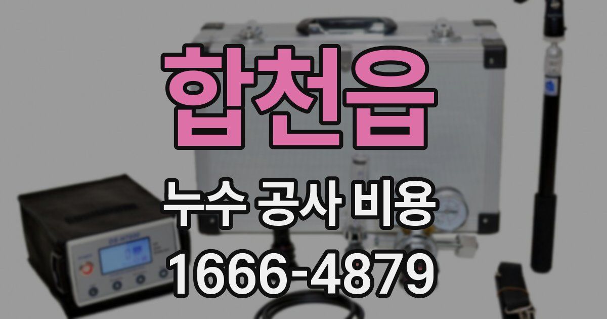 합천읍 누수 공사 비용