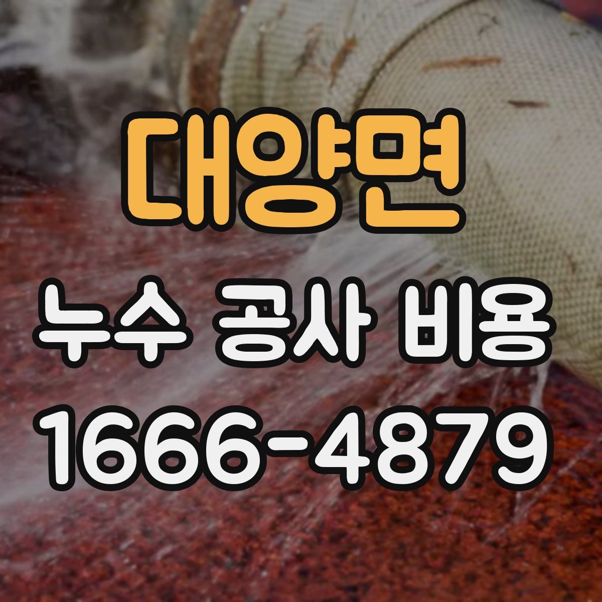대양면 누수 공사 비용