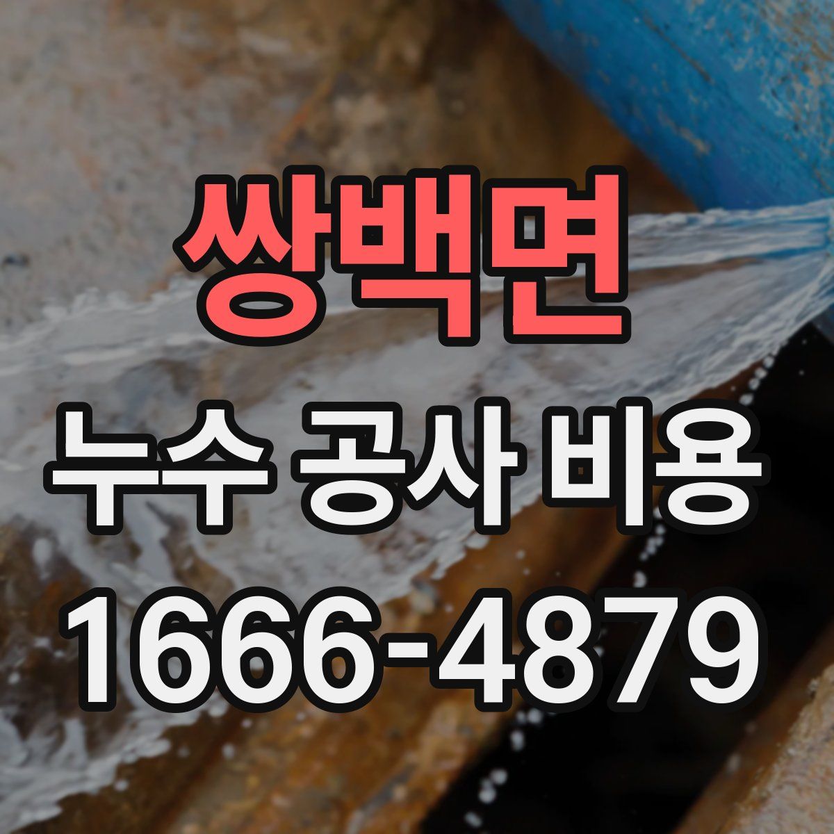 쌍백면 누수 공사 비용