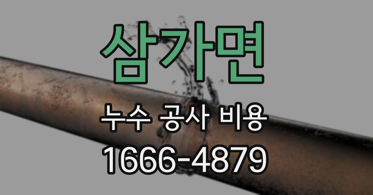 삼가면 누수 공사 비용