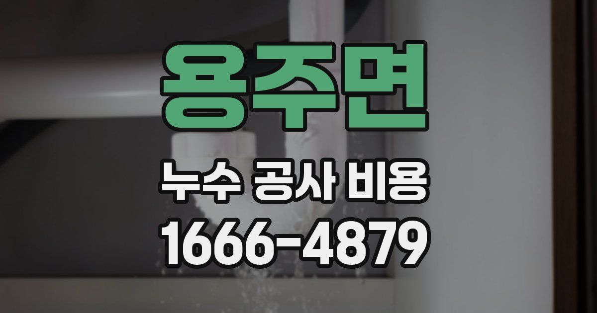 용주면 누수 공사 비용