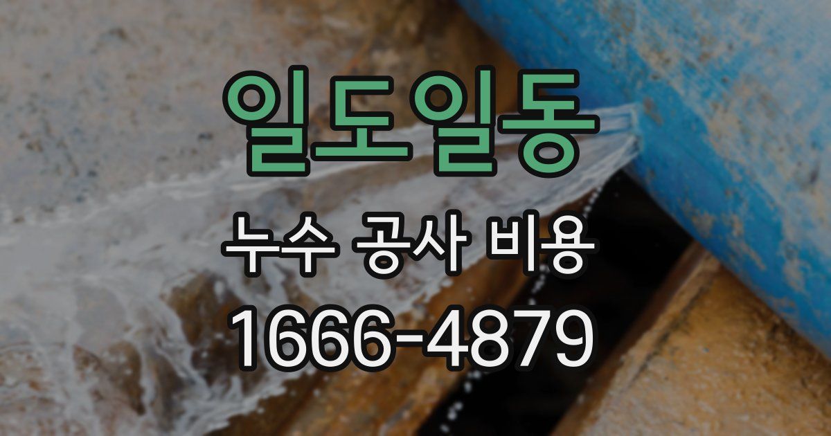 일도일동 누수 공사 비용