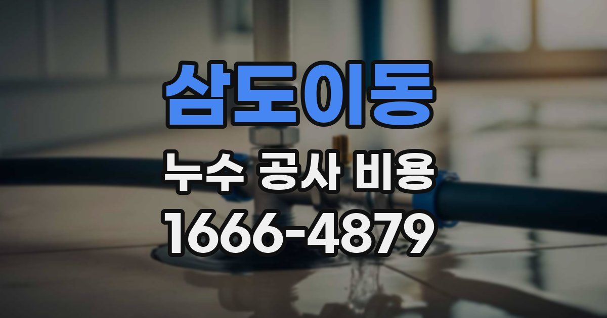 삼도이동 누수 공사 비용