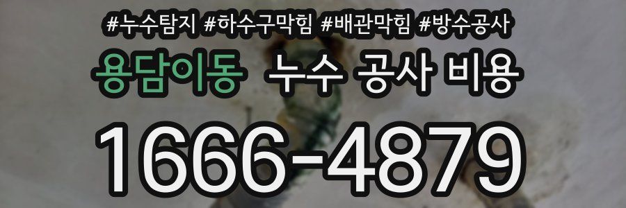 용담이동 누수 공사 비용