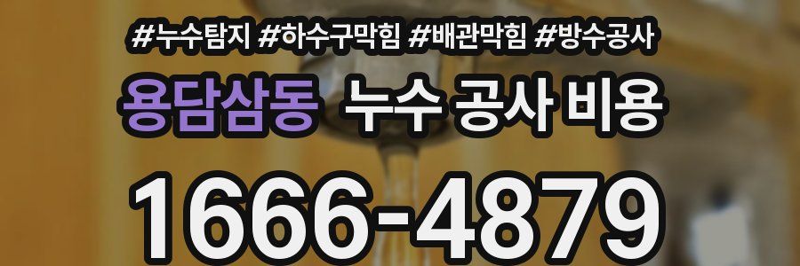 용담삼동 누수 공사 비용