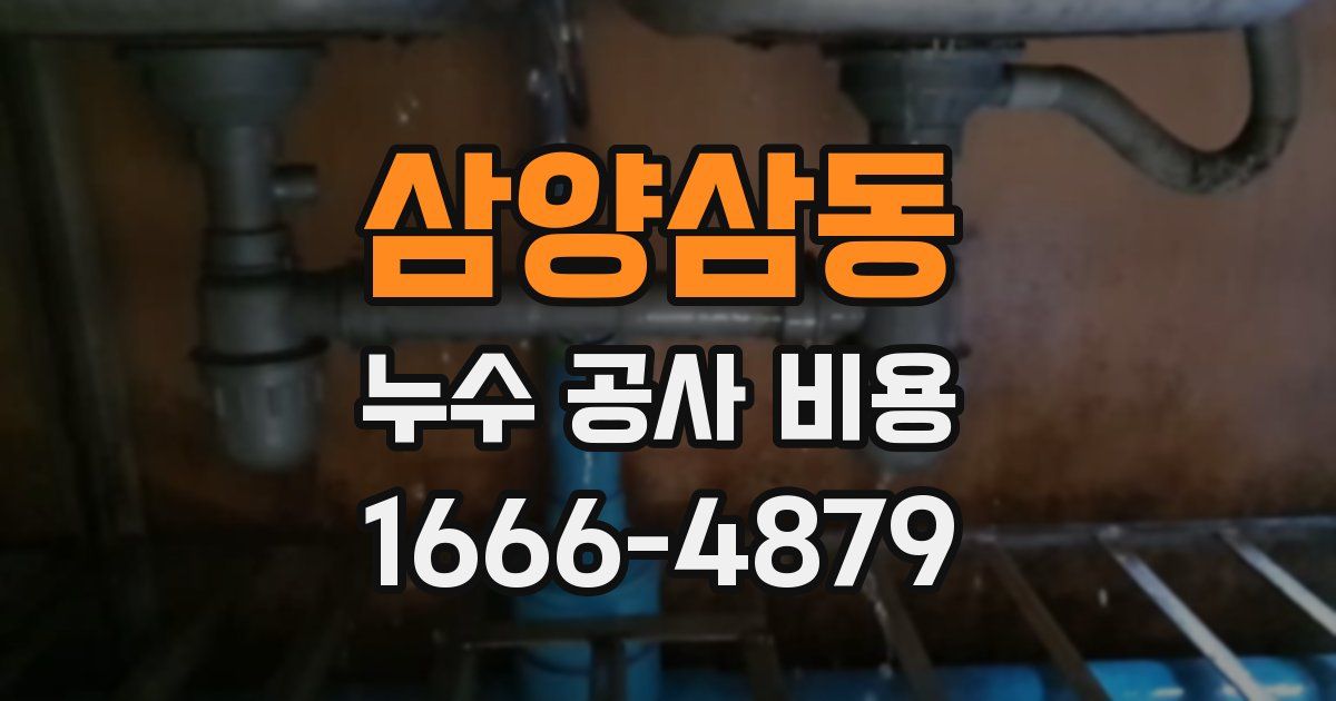 삼양삼동 누수 공사 비용