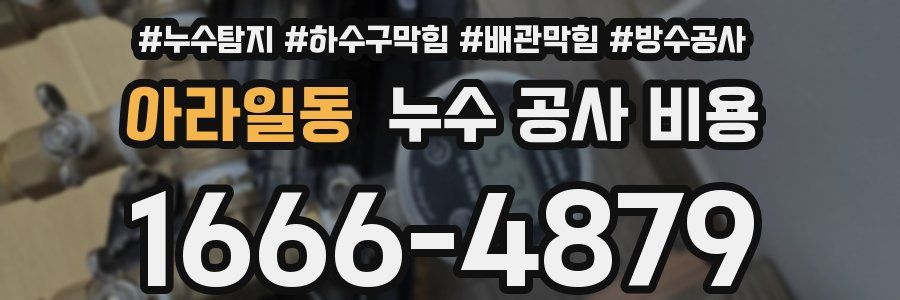 아라일동 누수 공사 비용