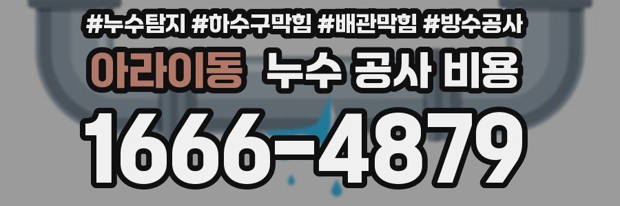 아라이동 누수 공사 비용