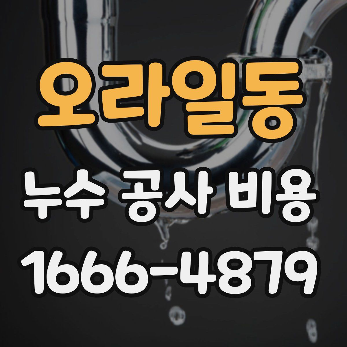 오라일동 누수 공사 비용